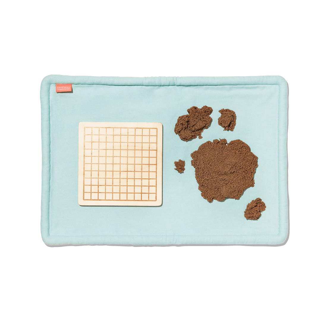 Modeling Sand & Wipeable Mat from The Examiner Play Kit