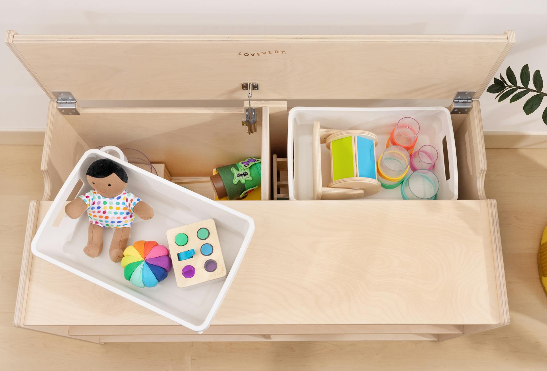 Inside the The Montessori Playshelf by Lovevery